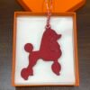 Full Handmade 187 Factory Epsom Rouge Casaque / Togo Orange Poodle Charm
