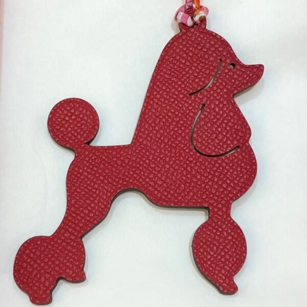 Full Handmade 187 Factory Epsom Rouge Casaque / Togo Orange Poodle Charm