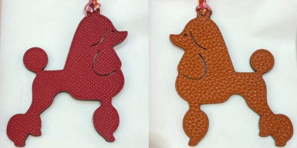 Full Handmade 187 Factory Epsom Rouge Casaque / Togo Orange Poodle Charm
