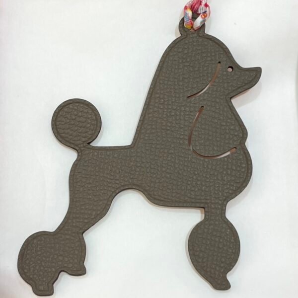 New 187 Factory Poodle Charm Etoupe Epsom Leather / Rose Sakura Togo Leather
