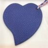 187 Factory Bag Charms Heart Charm Lime Epsom / Blue Saphir Togo Leather