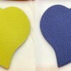 187 Factory Bag Charms Heart Charm Lime Epsom / Blue Saphir Togo Leather