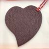 New Arrival 187 Factory Bag Charms Blue Atoll Epsom / Dark Coffee Togo Heart Charms