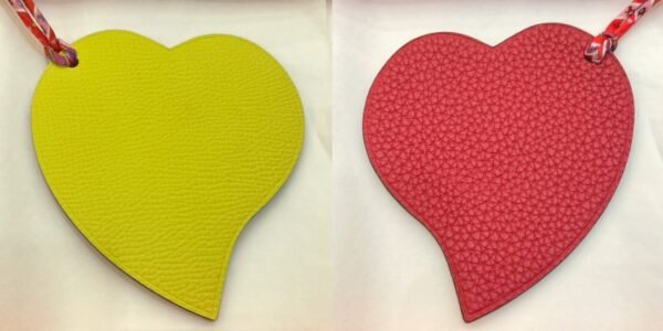 Full Handmade 187 Factory Heart Charm Lime Epsom Leather / Rouge De Coeur Togo Leather