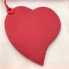 187 Factory Heart Charm Epsom Leather Rouge De Coeur / Gold Togo Leather Bag Charm