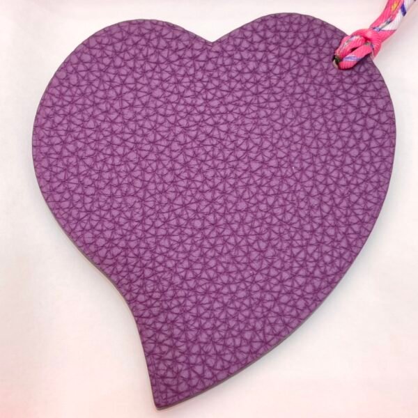 187 Factory Bag Charm Price Malachite Epsom Leather / Anemone Togo Leather Heart Charm