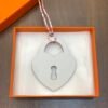 187 Factory Love Lock Charm Craie Epsom Leather / Rose Eglantine Togo Leather