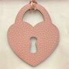 187 Factory Love Lock Charm Craie Epsom Leather / Rose Eglantine Togo Leather