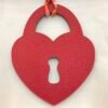 Canada Ottawa 187 Factory Love Lock Charm Rouge Casaque Epsom / Orange Togo Leather