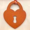Canada Ottawa 187 Factory Love Lock Charm Rouge Casaque Epsom / Orange Togo Leather