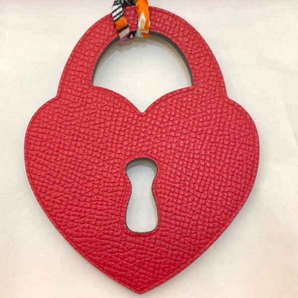 Full Handmade 187 Factory Love Lock Charm Epsom Rouge Casaque / Togo Black