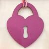 187 Factory Bag Charm Rose Purple Epsom Leather / Rose Eglantine Togo Love Lock Charm
