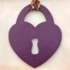 Canada Toronto 187 Factory Love Lock Charm Violet Epsom Leather / Gold Togo Leather