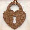 Canada Toronto 187 Factory Love Lock Charm Violet Epsom Leather / Gold Togo Leather