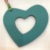 187 Factory Bag Charm Hollow Heart Charm Violet Togo Leather / Malachite Epsom Leather