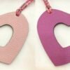 Australia Canberra 187 Factory Hollow Heart Charm Rose Eglantine Togo / Rose Puple Epsom Leather