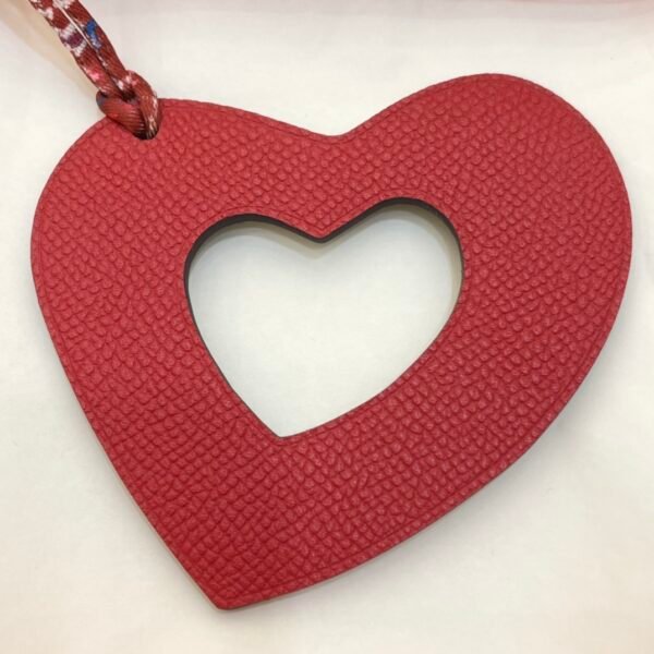 New Arrival 187 Factory Gold Togo Leather / Rouge Casaque Epsom Hollow Heart Charm