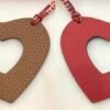 New Arrival 187 Factory Gold Togo Leather / Rouge Casaque Epsom Hollow Heart Charm