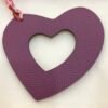 187 Factory Hollow Heart Charm Jaune D’or Togo Leather / Violet Epsom Leather