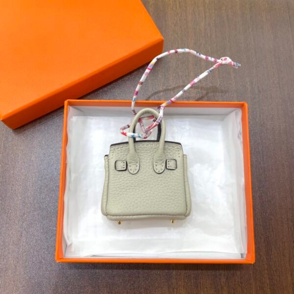 New Arrival 187 Factory Birkin Charm Craie Togo Leather Gold Hardware 6*5*3CM