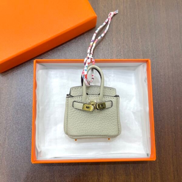 New Arrival 187 Factory Birkin Charm Craie Togo Leather Gold Hardware 6*5*3CM