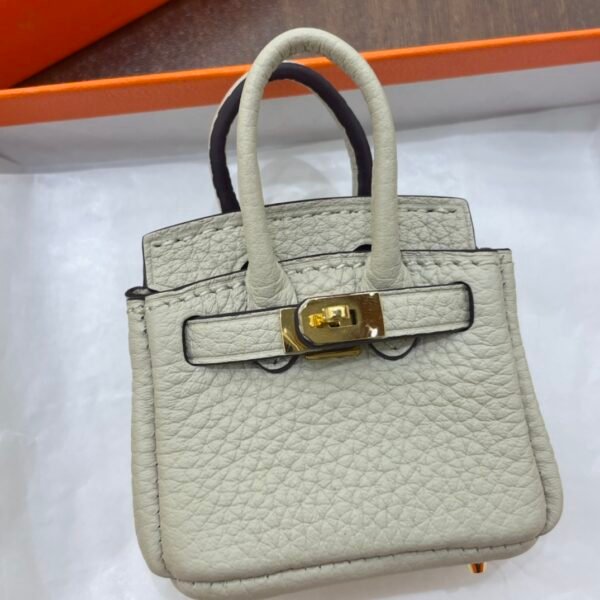 New Arrival 187 Factory Birkin Charm Craie Togo Leather Gold Hardware 6*5*3CM