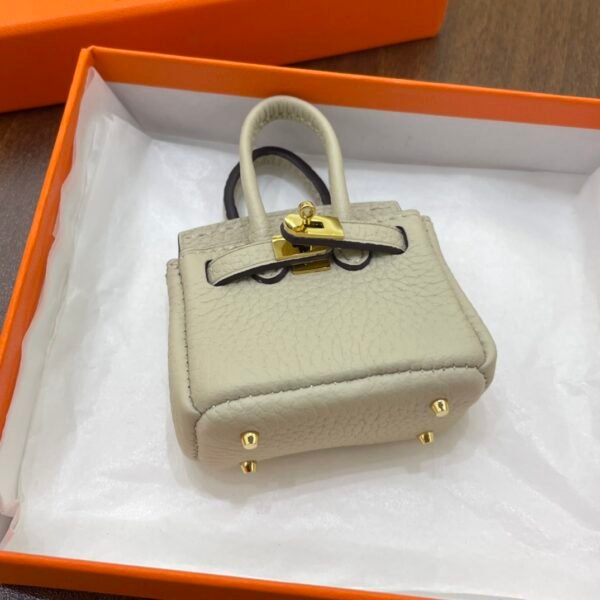 New Arrival 187 Factory Birkin Charm Craie Togo Leather Gold Hardware 6*5*3CM