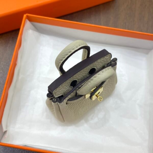 New Arrival 187 Factory Birkin Charm Craie Togo Leather Gold Hardware 6*5*3CM