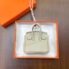 187 Factory Bag Charm Craie Togo Leather Birkin Charm 7.5*6*3.5CM