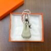 187 Factory Bag Charm Craie Togo Leather Birkin Charm 7.5*6*3.5CM