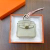 187 Factory Bag Charm Craie Togo Leather Birkin Charm 7.5*6*3.5CM
