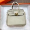 187 Factory Bag Charm Craie Togo Leather Birkin Charm 7.5*6*3.5CM