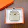 187 Factory Bag Charm Craie Togo Leather Birkin Charm 7.5*6*3.5CM