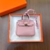 Australia Sydney Rose Sakura Togo Leather Birkin Bag Charm 7.5*6*3.5CM