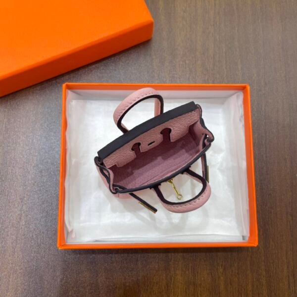Australia Sydney Rose Sakura Togo Leather Birkin Bag Charm 7.5*6*3.5CM