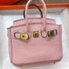 Australia Sydney Rose Sakura Togo Leather Birkin Bag Charm 7.5*6*3.5CM