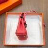 UK London 187 Factory Rose Lipstick Togo Leather Birkin Bag Charm 7.5*6*3.5CM