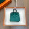 New Arrival 187 Factory Birkin Bag Charm Malachite Togo Leather 6*5*3CM