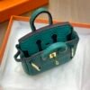 Handmade 187 Factory Malachite Togo Leather Birkin Bag Charm 7.5*6*3.5CM