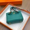 Handmade 187 Factory Malachite Togo Leather Birkin Bag Charm 7.5*6*3.5CM