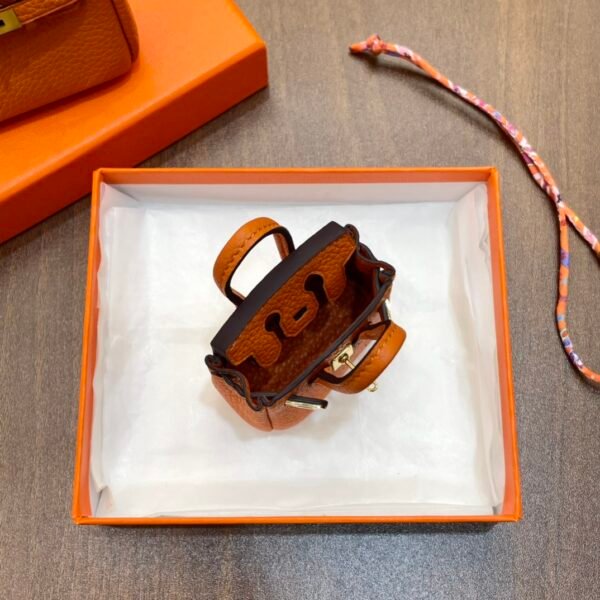 187 Factory Charm Price Togo Leather Orange Birkin Bag Charm 6*5*3CM