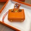187 Factory Charm Price Togo Leather Orange Birkin Bag Charm 6*5*3CM