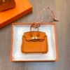 Australia Canberra 187 Factory Birkin Bag Charm Orange Togo Leather 7.5*6*3.5CM