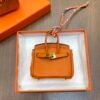 Australia Canberra 187 Factory Birkin Bag Charm Orange Togo Leather 7.5*6*3.5CM