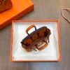 Australia Canberra 187 Factory Birkin Bag Charm Orange Togo Leather 7.5*6*3.5CM