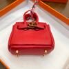 187 Factory Bag Charm Image CC53 Rouge Vif Togo Leather Birkin Bag Charm 6*5*3CM