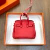 Canada Ottawa 187 Factory Birkin Bag Charm Togo Leather CC53 Rouge Vif 7.5*6*3.5CM