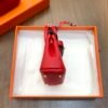 Canada Ottawa 187 Factory Birkin Bag Charm Togo Leather CC53 Rouge Vif 7.5*6*3.5CM