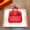 Canada Ottawa 187 Factory Birkin Bag Charm Togo Leather CC53 Rouge Vif 7.5*6*3.5CM