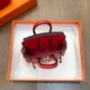 Canada Ottawa 187 Factory Birkin Bag Charm Togo Leather CC53 Rouge Vif 7.5*6*3.5CM